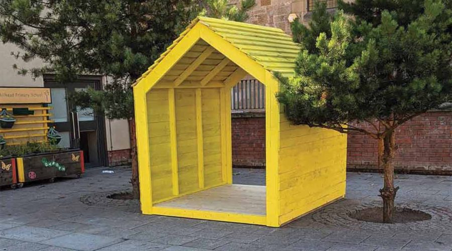 Yellow-Wooden-Outdoor-Play-Furniture-House-