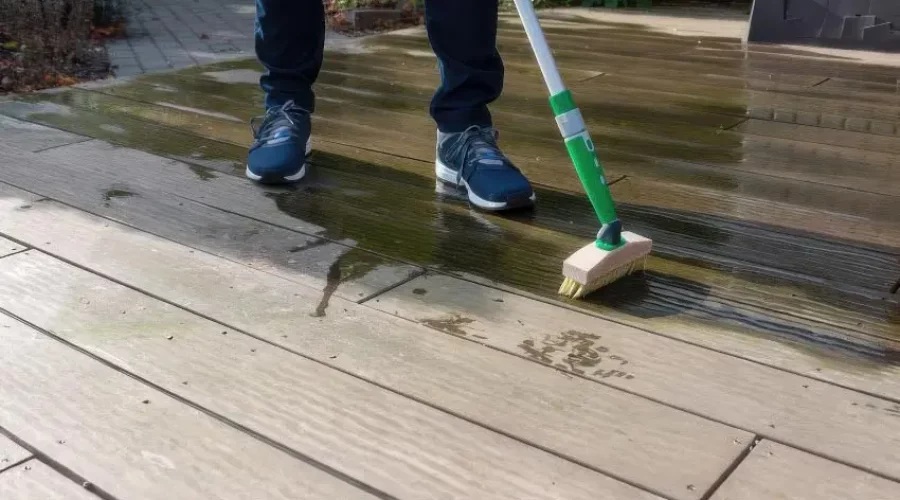 Cleaning Decking with Osmo